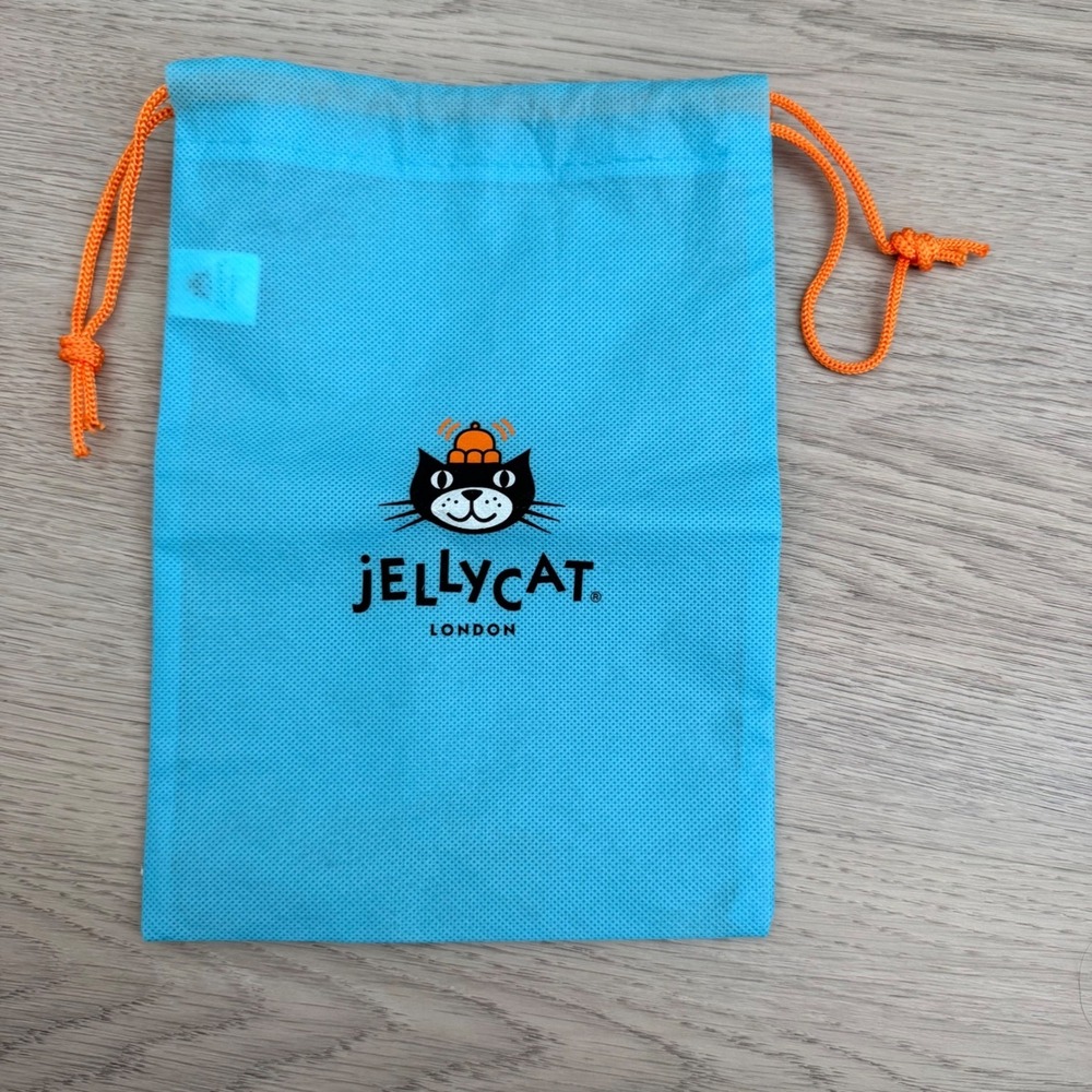 Jellycat Drawstring Gift Bag Blue Orange Logo Dust Bag OS